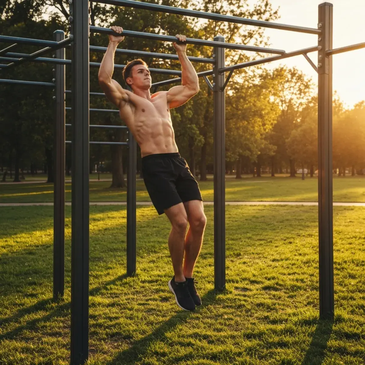 Lean body mass — athletic figure with muscle mass indicators