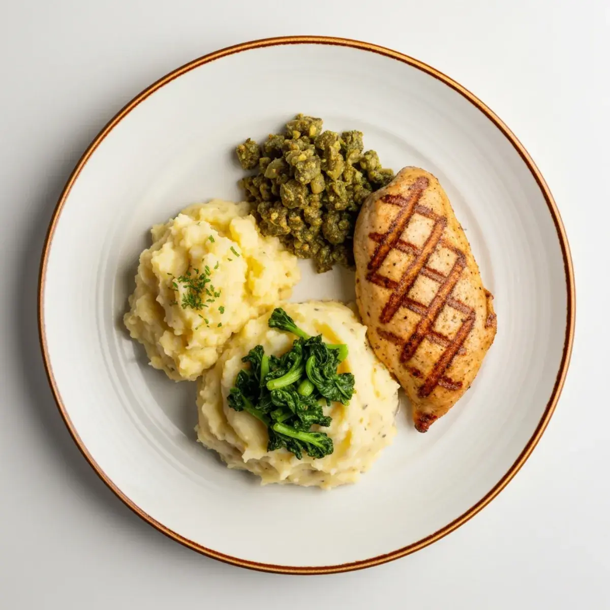 Macronutrient calculator — plate of balanced protein, carbs, fats
