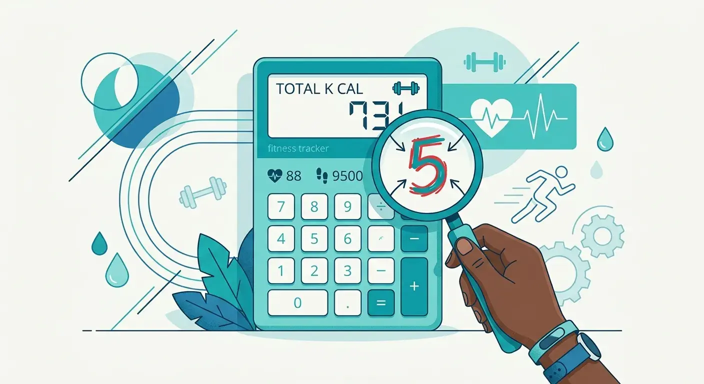 TDEE calculator accuracy — magnifying glass revealing calorie estimation error