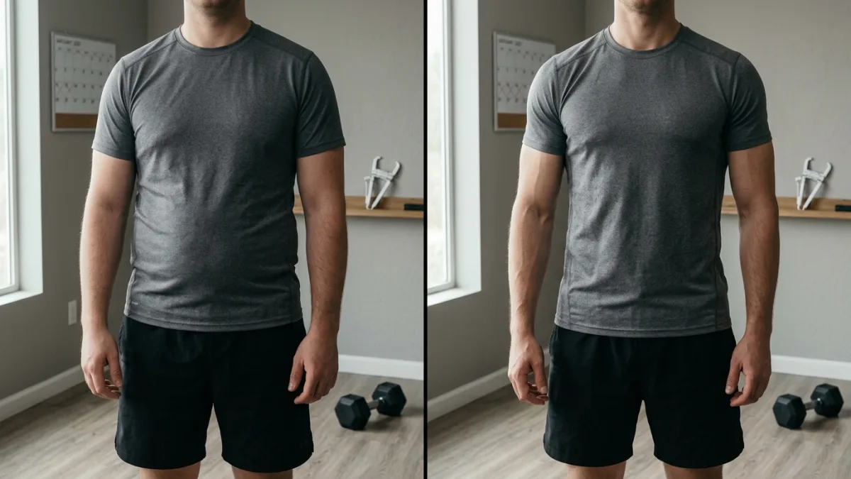 Body Recomp Before and After Photos: Week-by-Week Timeline (2026) | CalcFit